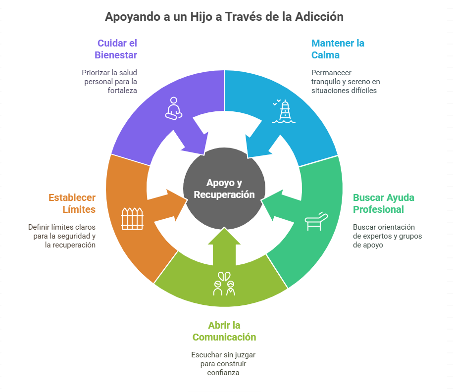Guía para apoyar a un hijo que lucha contra las drogas.